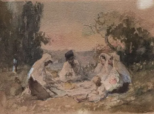 Țărănci și țărani, by Theodor Aman