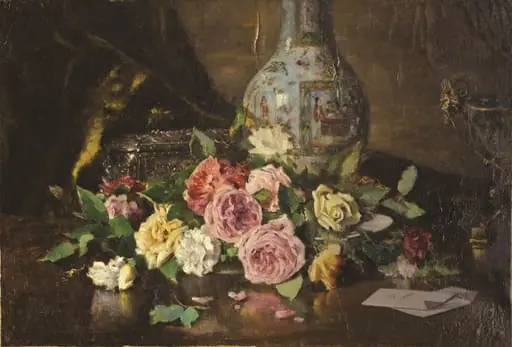 Trandafiri pe masă, by Theodor Aman
