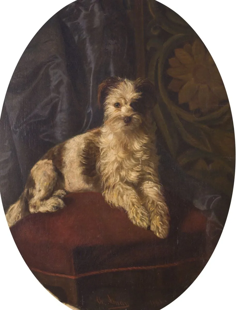 Un câine, by Theodor Aman, 1861