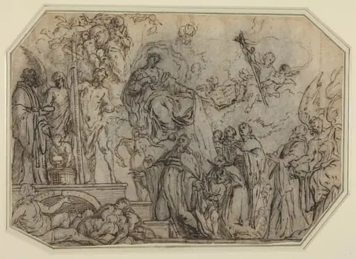 The Trinity and the Virgin Appearing to Ecclesiastics, by Theodor Boeyermans