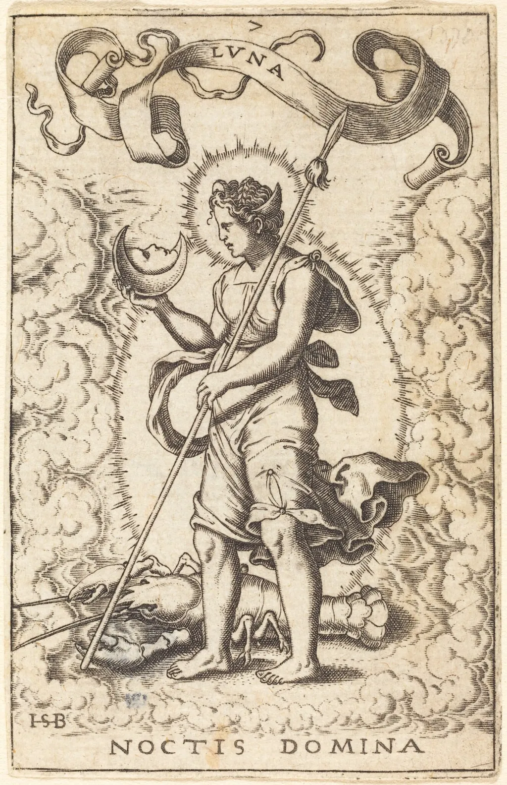Moon, by Theodor de Bry, ink, 1584