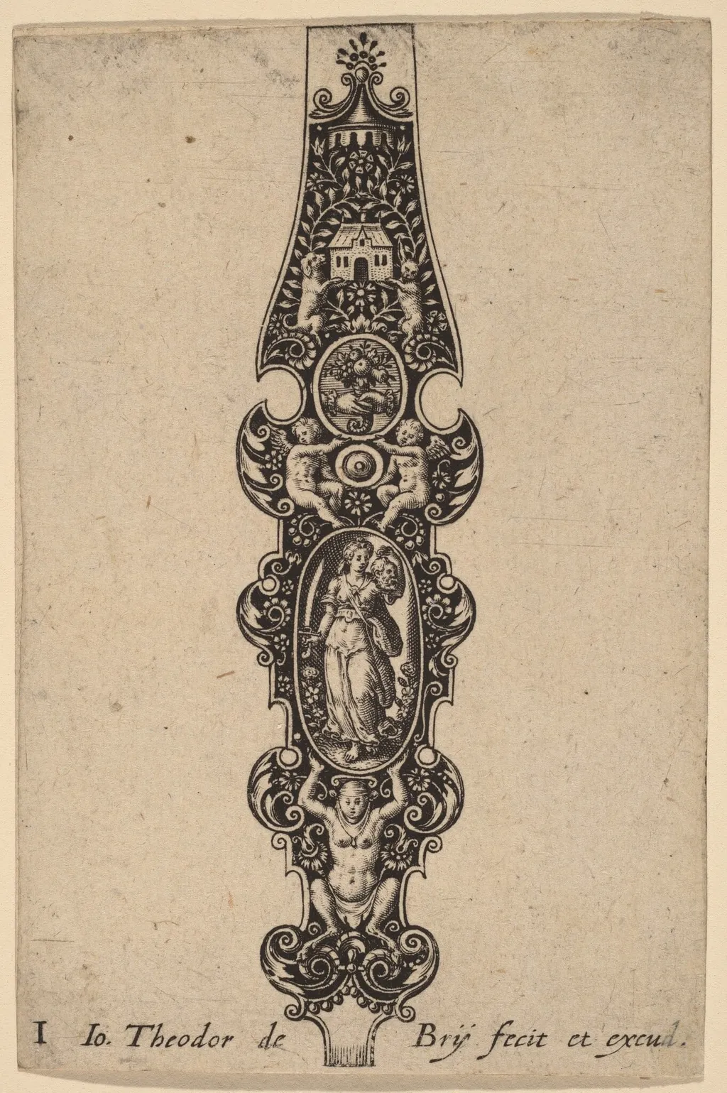 Ornament, by Theodor de Bry, ink, 1563