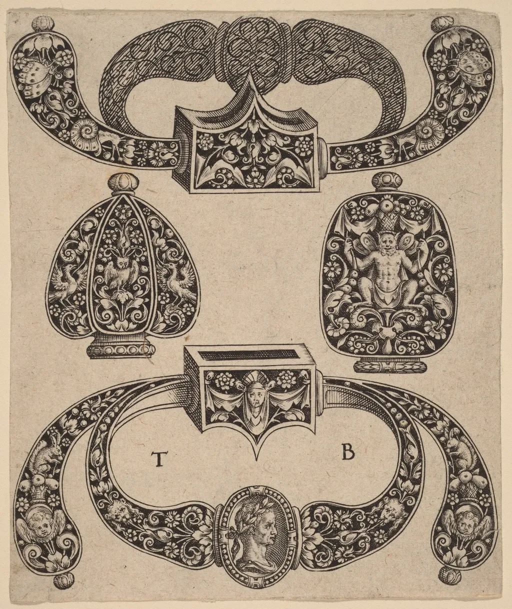 Ornament, by Theodor de Bry, ink, 1563