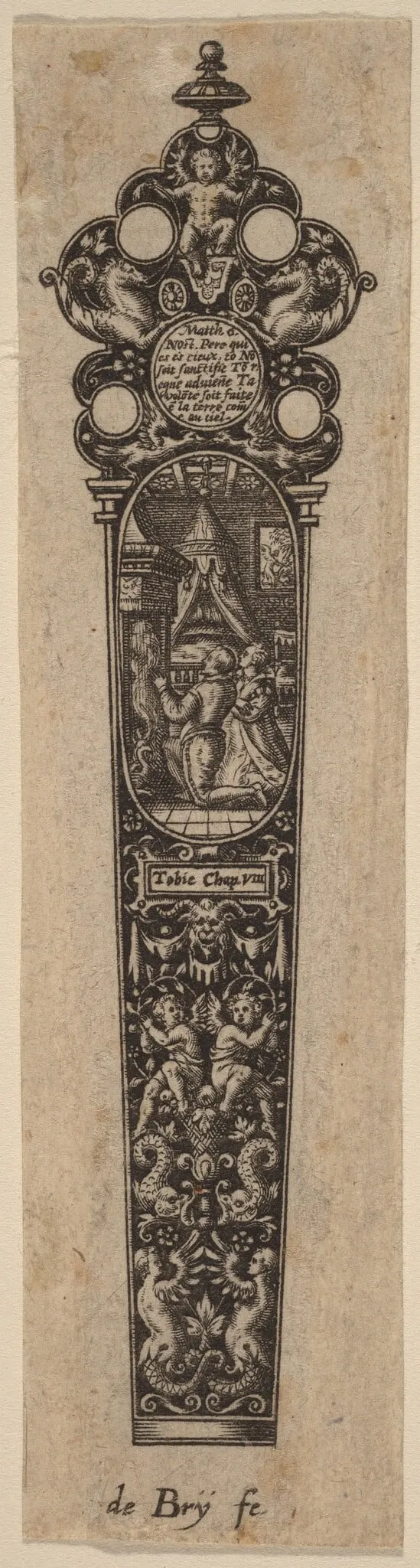 Ornament for Knife Handle, by Theodor de Bry, ink, 1563