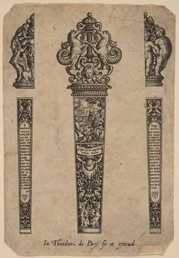 Ornament for Knife Handle, by Theodor de Bry
