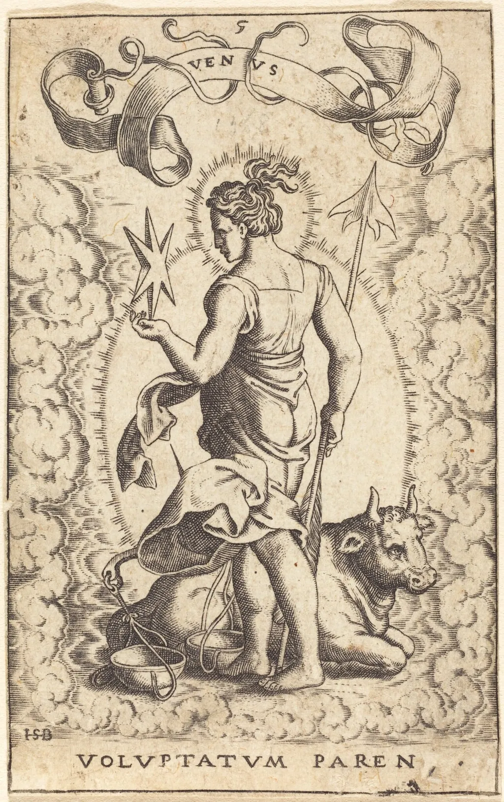 Venus, by Theodor de Bry, ink, 1584