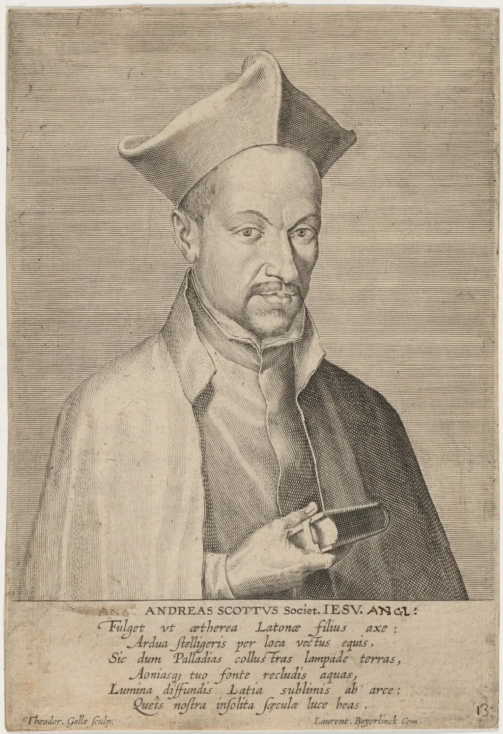 Andrew Scott, Jesuit Missionary, by Theodor Galle, ink, 1602