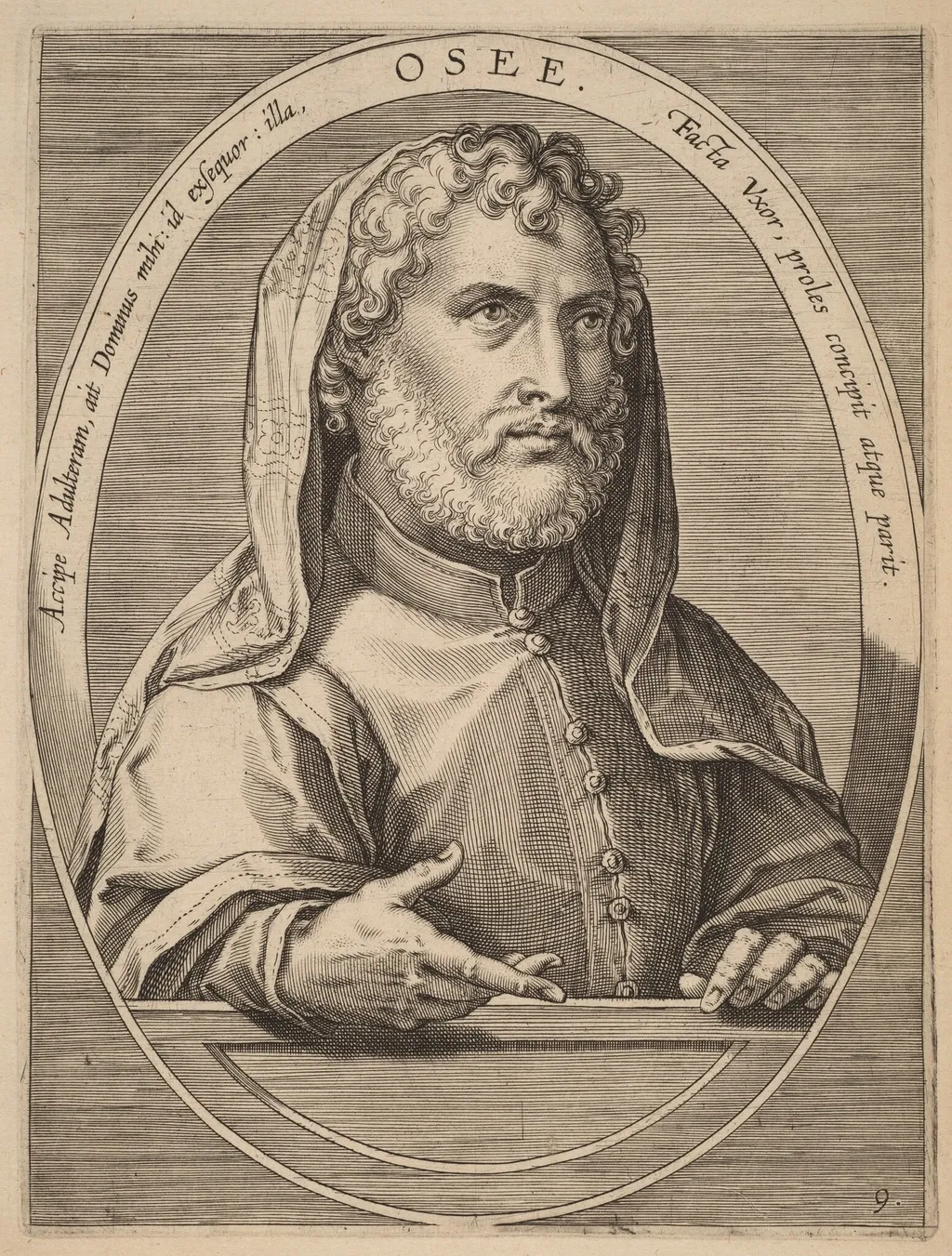 Hosiah, by Theodor Galle, ink, 1613