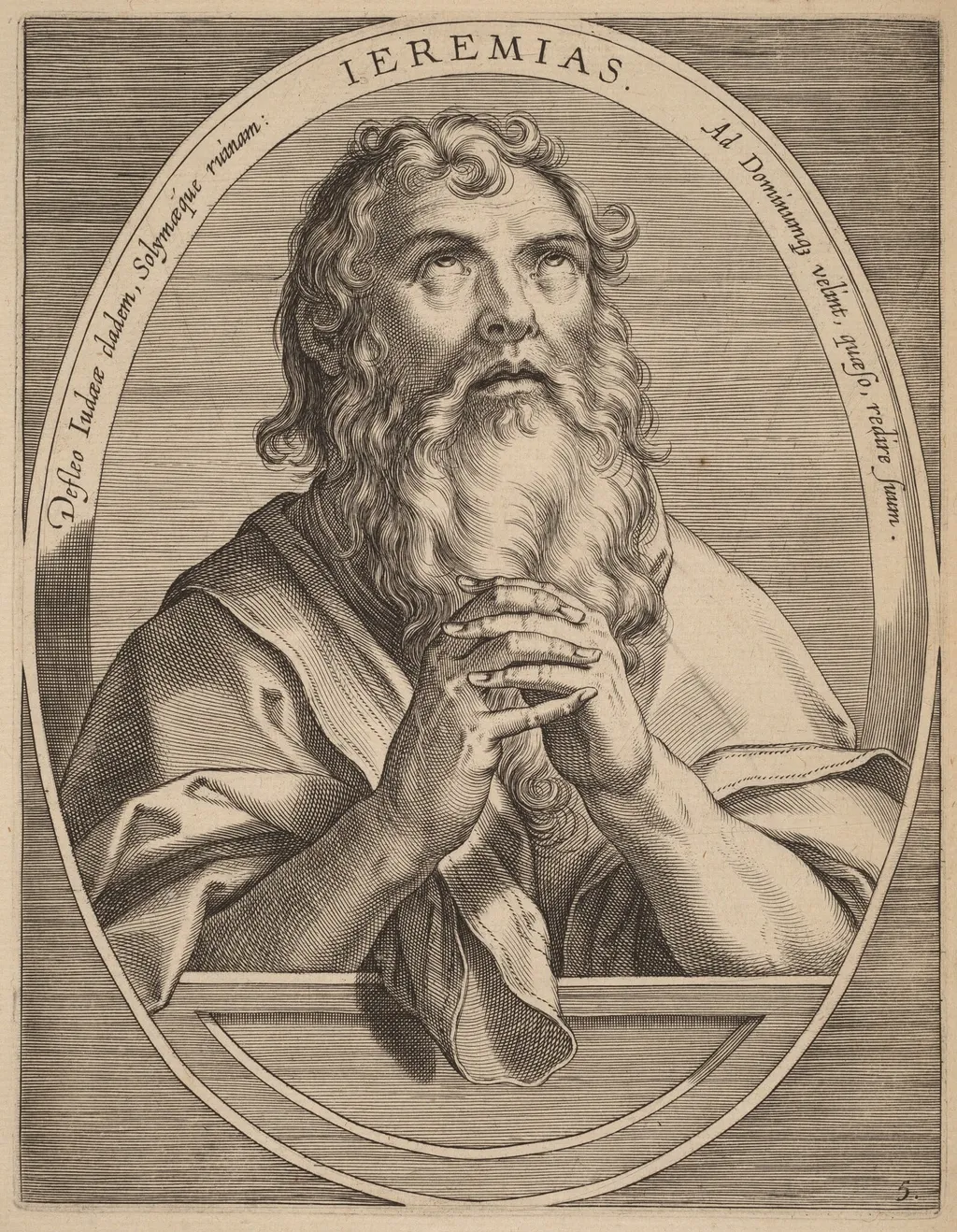 Jeremiah, by Theodor Galle, ink, 1613