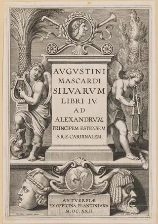 Title Page for Agostino Mascardi, Silvarium Libri IV, by Theodor Galle, 1622