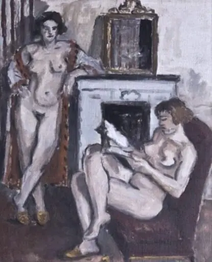 Două nuduri lângă cămin, by Theodor Pallady