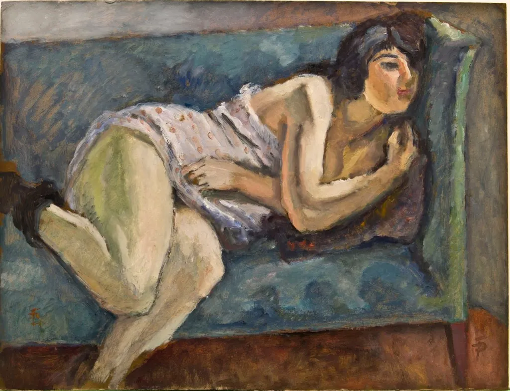 Fată pe canapea, by Theodor Pallady, unspecified