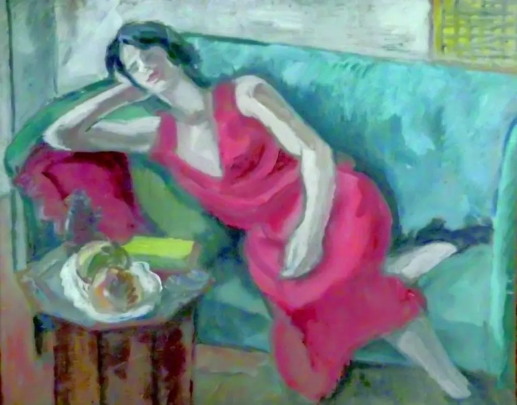 Femeie culcată pe canapea, by Theodor Pallady, unspecified, 1949