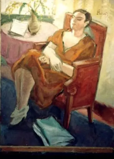 Femeie în fotoliu roșu, by Theodor Pallady