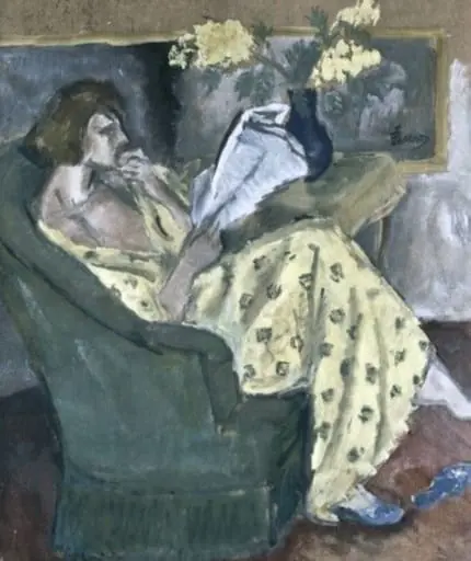 Femeie în galben citind, by Theodor Pallady
