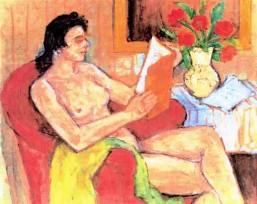 Femeie nud (cu carte), by Theodor Pallady