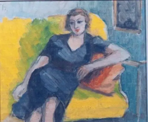 Femeie pe canapea galbenă, by Theodor Pallady
