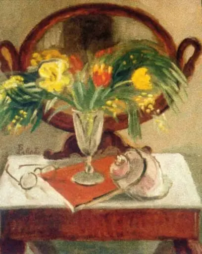 Flori în fața oglinzii, by Theodor Pallady