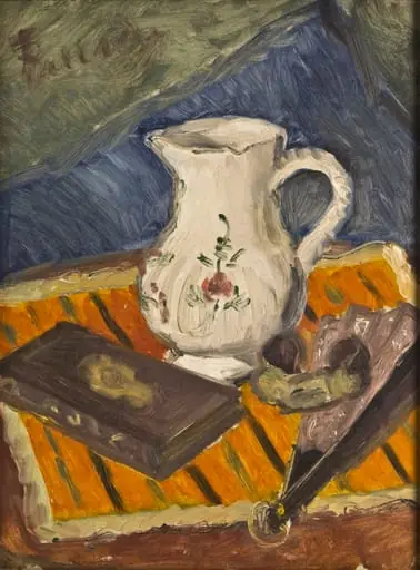 Natură statică cu cană și evantai, by Theodor Pallady