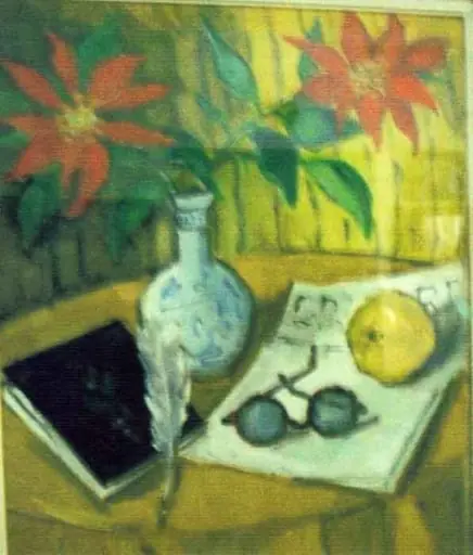 Natură statică cu flori roșii, by Theodor Pallady