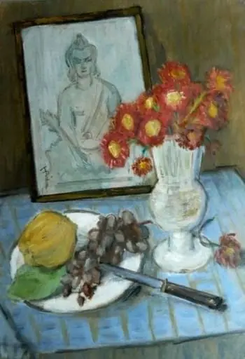 Natură statică cu flori și fructe, by Theodor Pallady