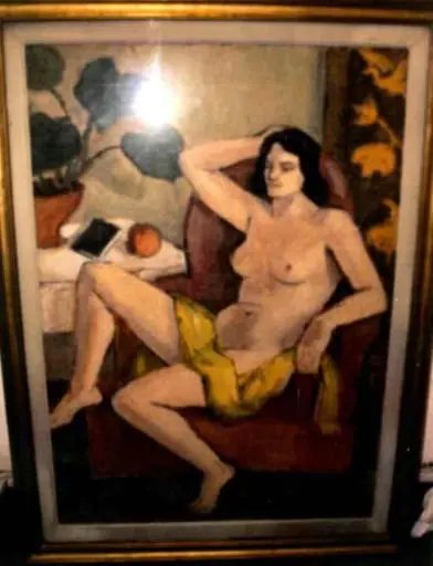 Nud cu eșarfă galbenă, by Theodor Pallady