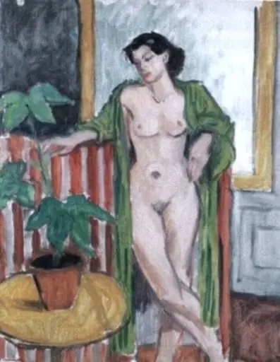 Nud cu plantă/Personaj în interior, by Theodor Pallady