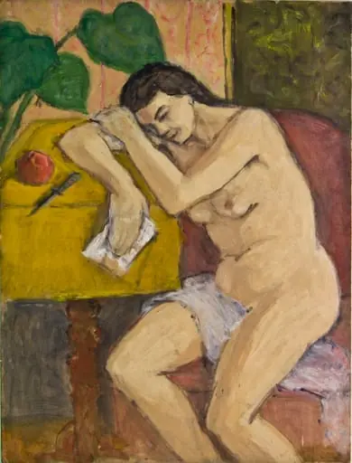 Nud cu scrisoare, by Theodor Pallady