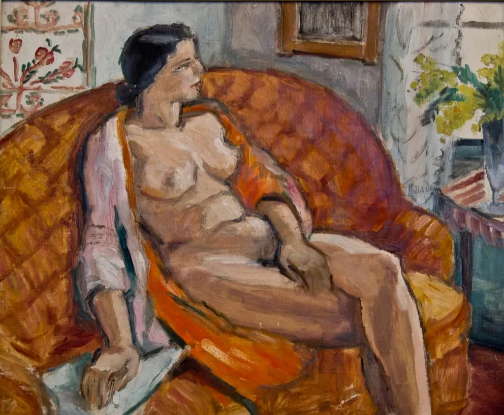Nud în fotoliu oranj, by Theodor Pallady, 1921