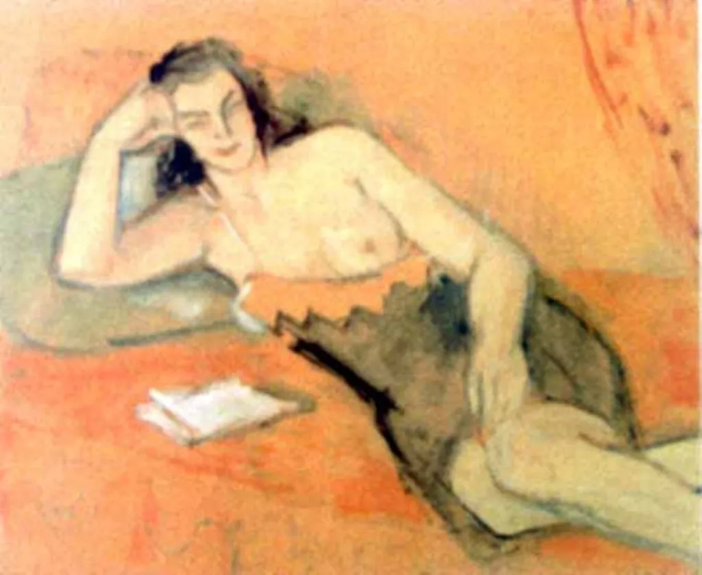 Nud pe sofa (Cămașa neagră), by Theodor Pallady, unspecified