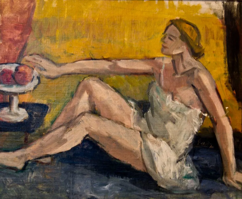 Nud și fructieră cu mere, by Theodor Pallady, 1921