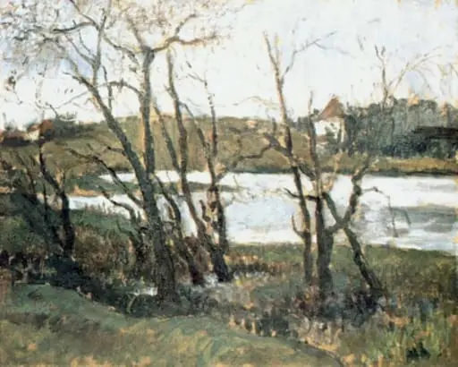 Peisaj cu lac, by Theodor Pallady