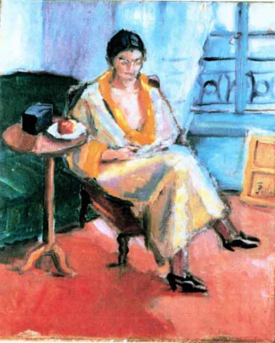 Portret de femeie (Femeie în interior), by Theodor Pallady, unspecified, 1921