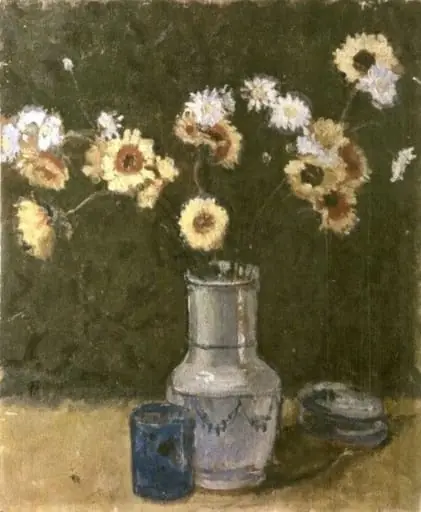 Vas cu flori galbene, by Theodor Pallady