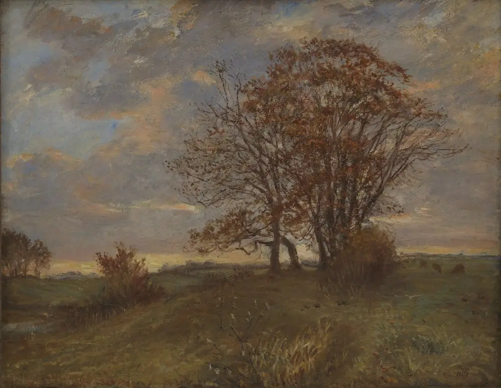 A Landscape near Borup, Zealand. Evening, by Theodor Philipsen