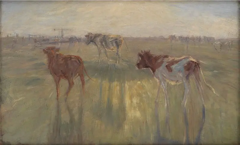 Cattle Seen against the Sun on the Island of Saltholm, by Theodor Philipsen