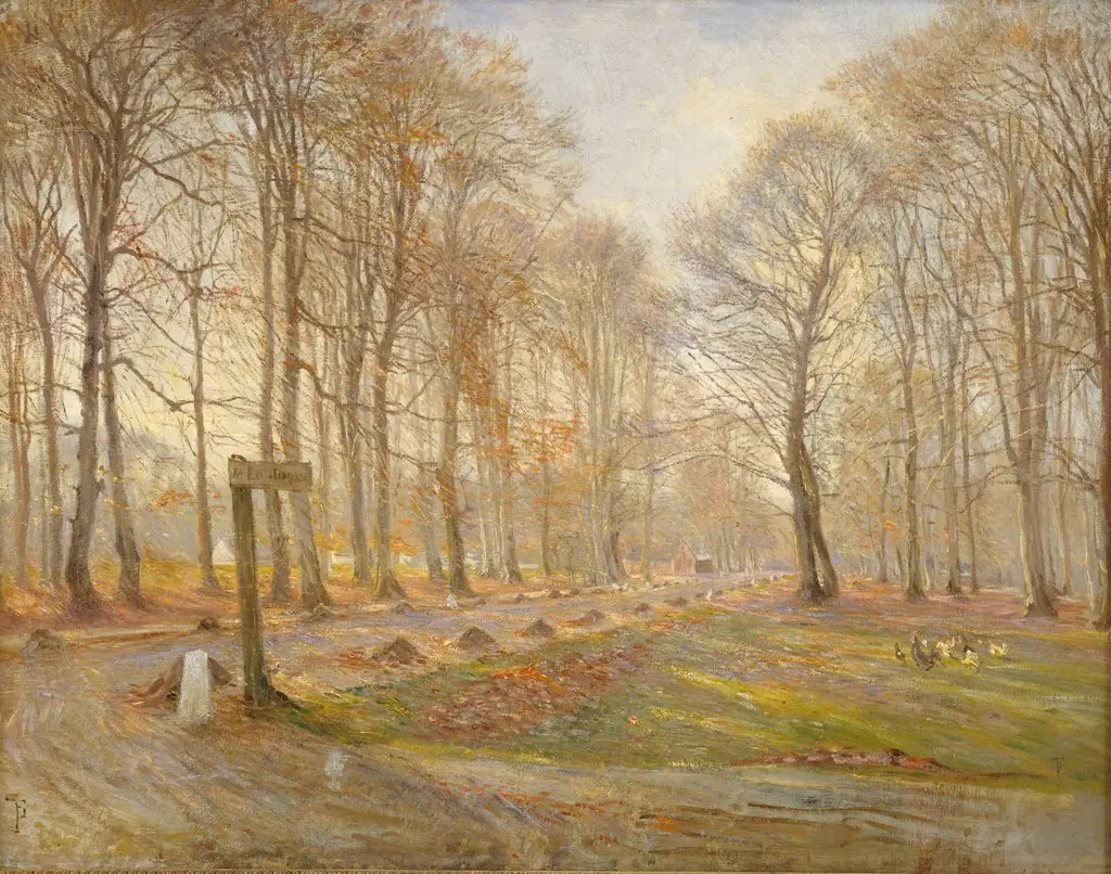 Late Autumn Day in the Jægersborg Deer Park, North of Copenhagen, by Theodor Philipsen
