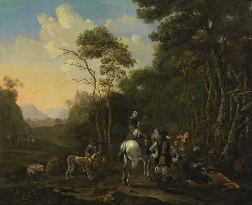 Jagdgesellschaft, by Theodor Roos, unspecified, 1663