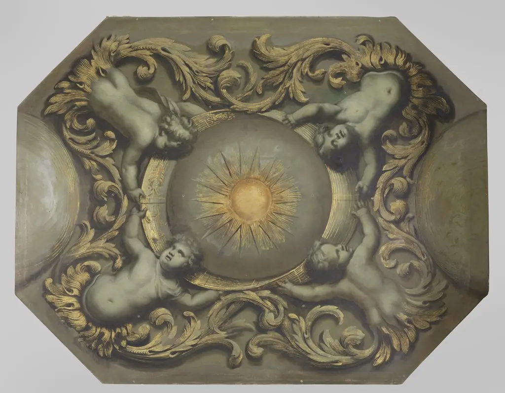 Schildering horend bij een plafond, by Theodor van der Schuer