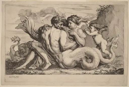 Siren and Triton, by Theodor van Kessel