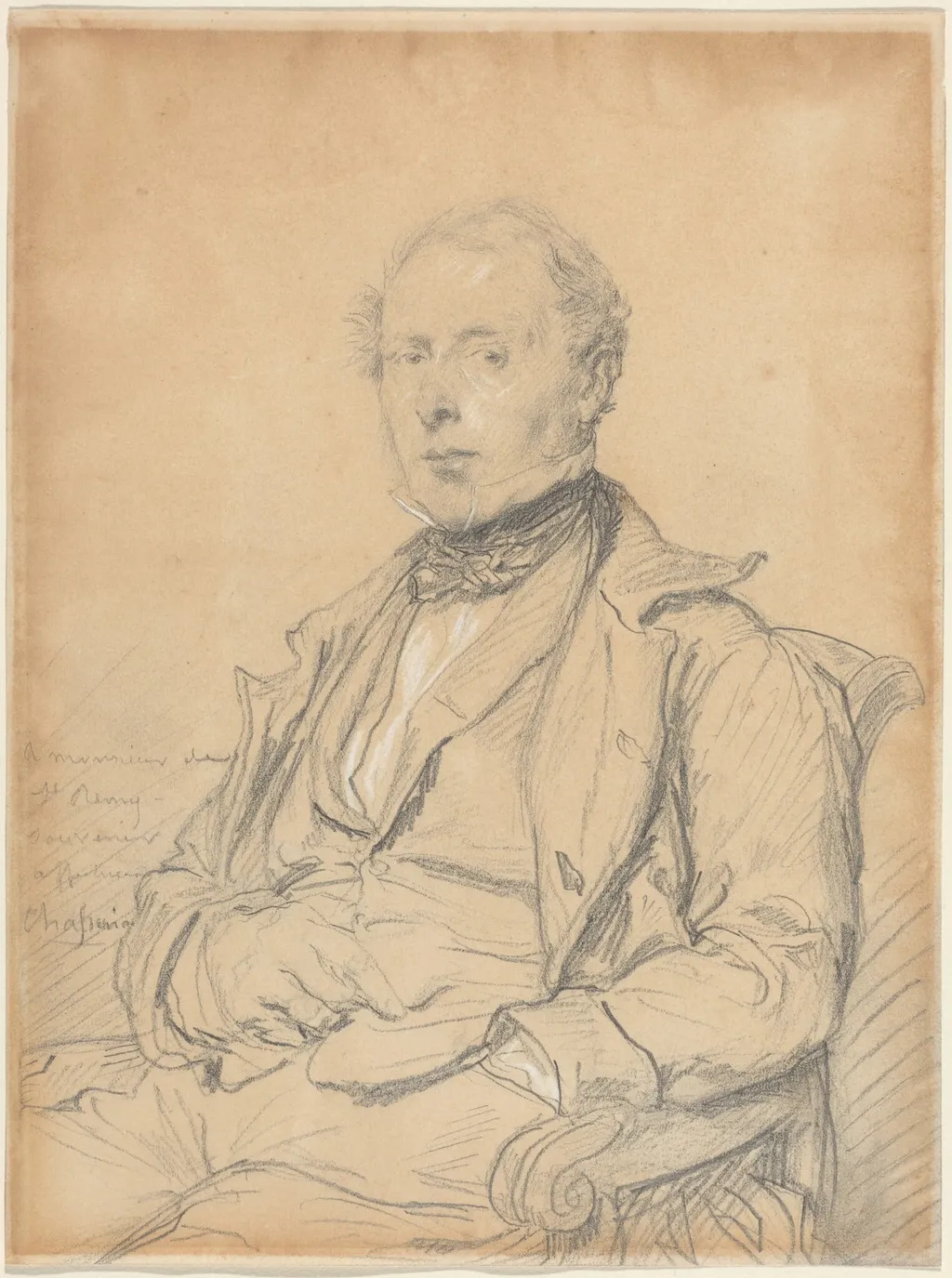 Victor-Auguste de Saint-Rémy, by Théodore Chassériau, graphite, 1850