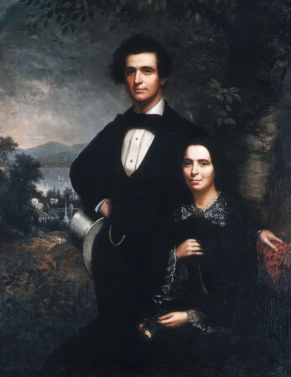 Mr. and Mrs. Daniel T. MacFarlan, by Theodore E. Pine, oil, 1858
