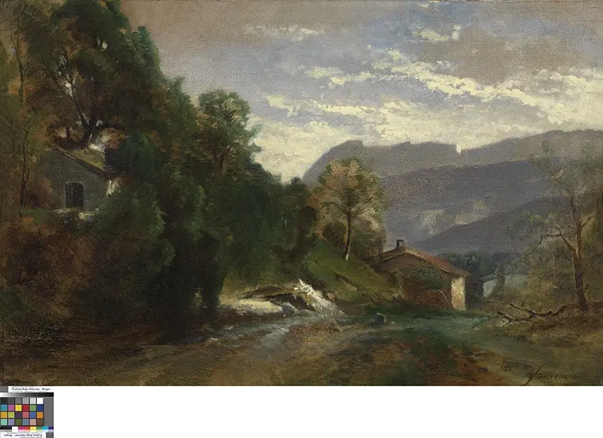 Berglandschap in Voreppe, Dauphiné, by Théodore Fourmois