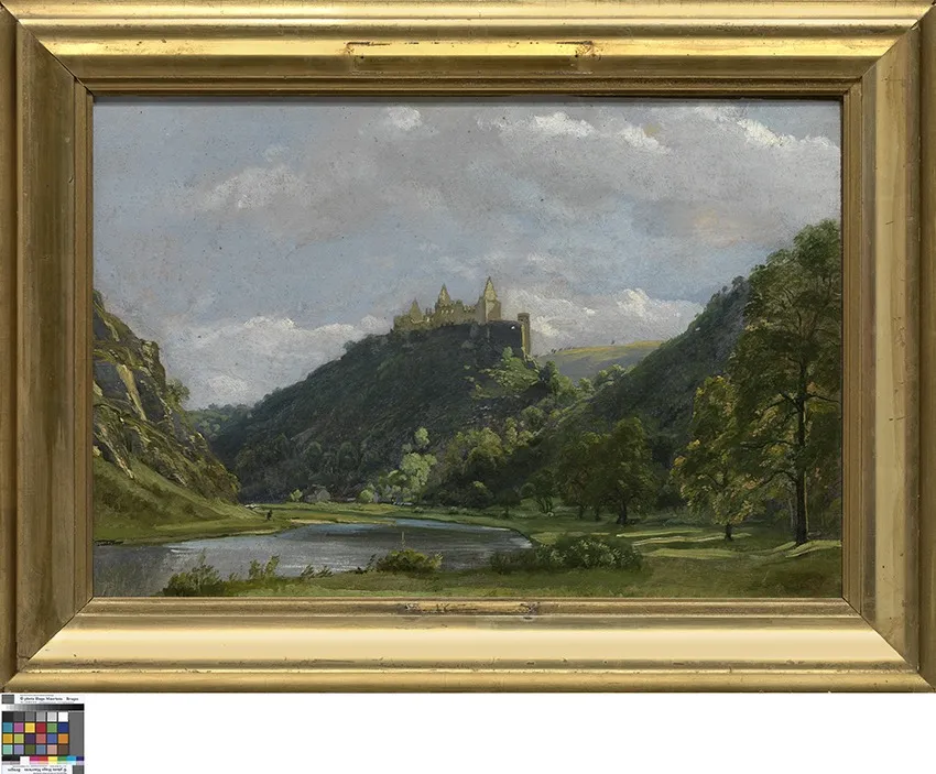 Mountain landscape near Vianden, by Théodore Fourmois, oil, 1814