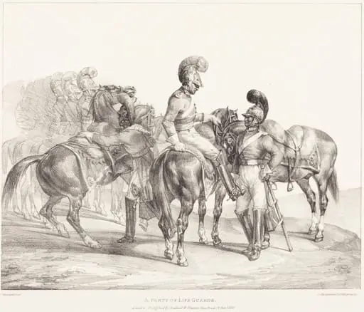 A Party of Life Guards, by Théodore Géricault