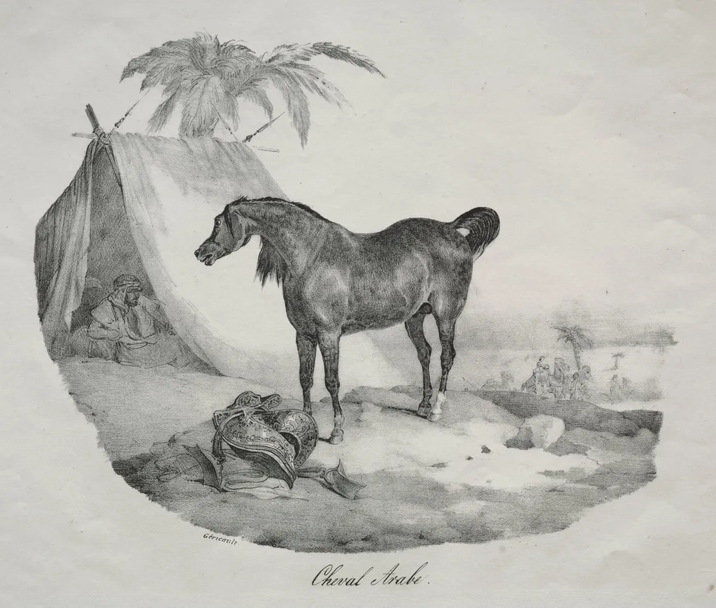 Arab Horse, by Théodore Géricault, 1822