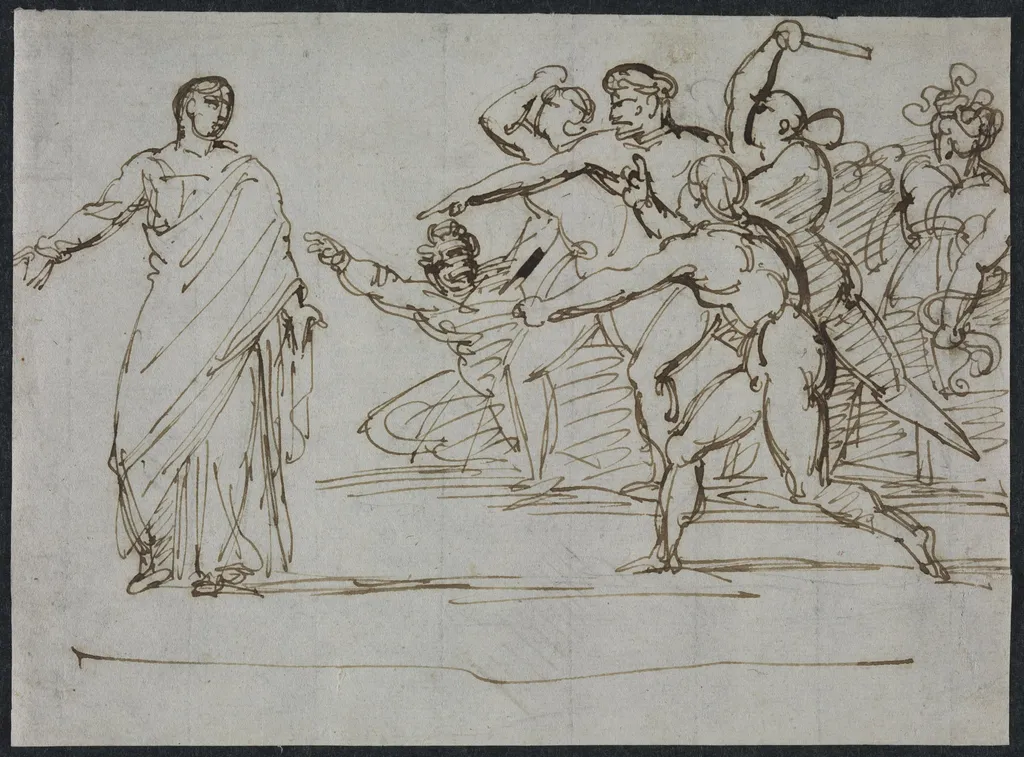 Assassination of Tiberius, by Théodore Géricault, 1816