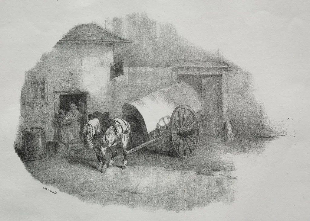 Cheval de charrette sorti des limons, by Théodore Géricault, 1822