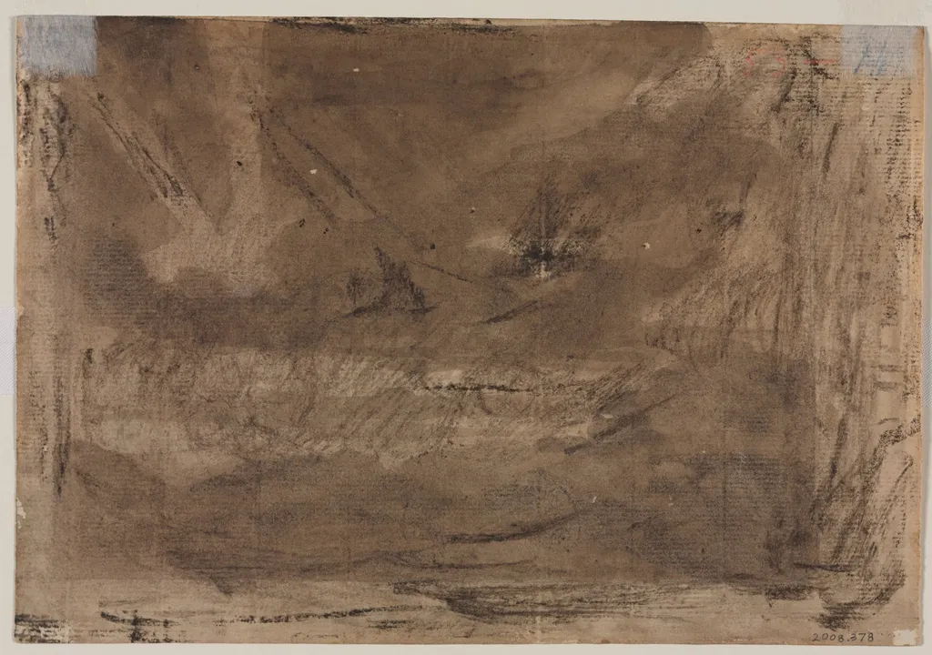 Compositional Study? (possibly for "Poussin’s Deluge") (verso), by Théodore Géricault, 1816