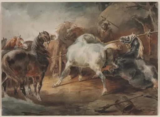 Fighting Horses, by Théodore Géricault